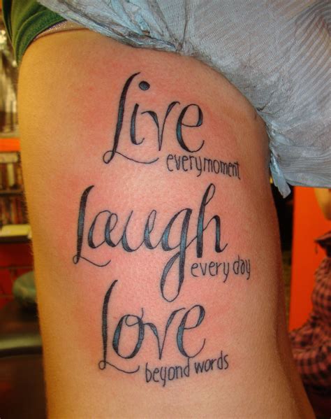 live laugh love tattoos